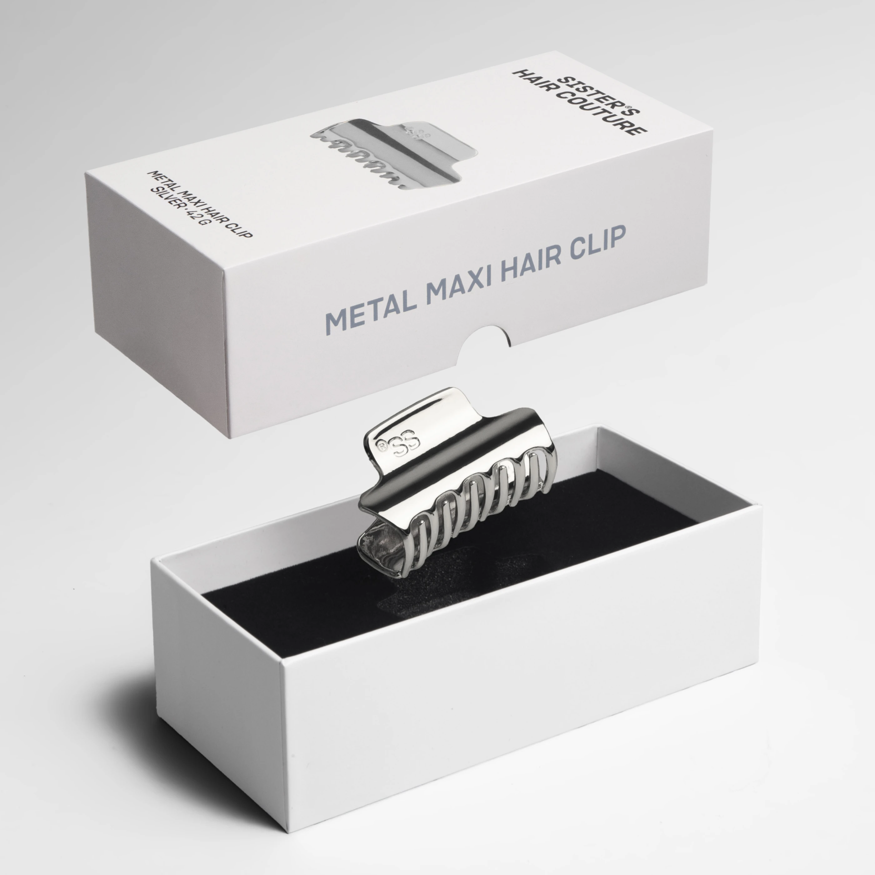 Металева заколка для волосся Sister's Aroma Silver Maxi, фото 3