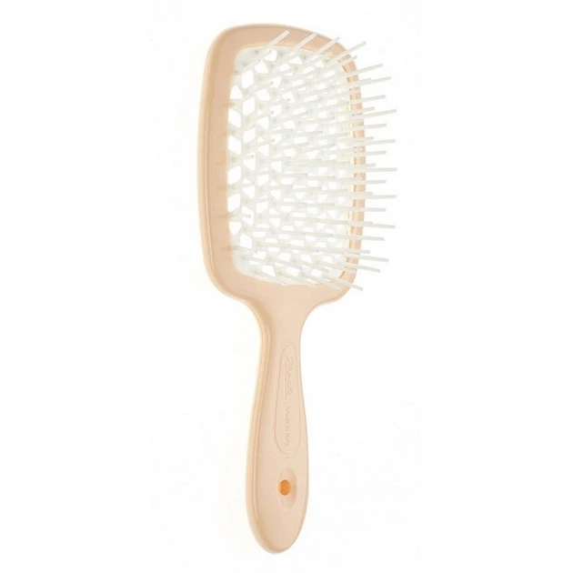 Щітка для волосся Janeke Superbrush Small, персикова з білим