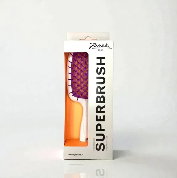 Щітка для волосся Janeke Superbrush, біла з фуксією, фото 3