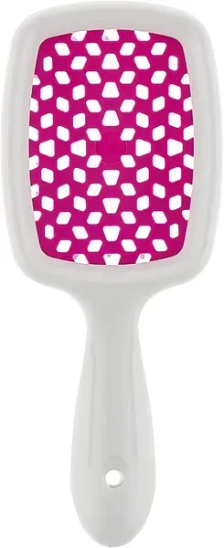 Щітка для волосся Janeke Superbrush, біла з фуксією