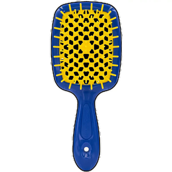 Щітка для волосся Janeke Superbrush, синя з жовтим